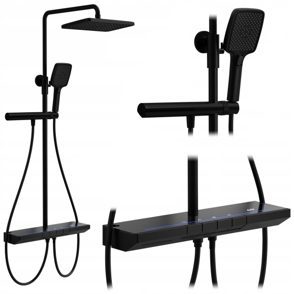 Set dus cu termostat REA Pedro Black